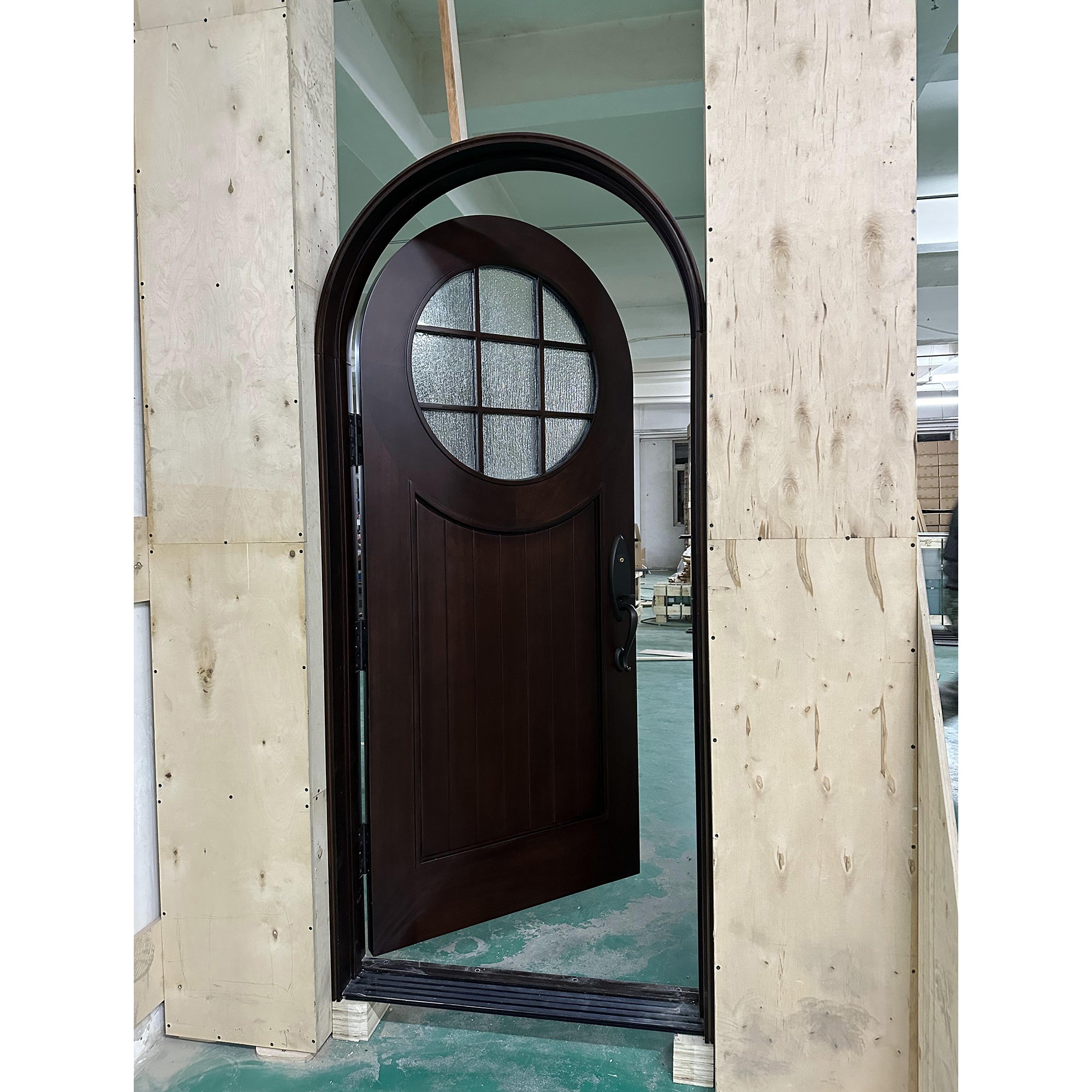 Arched Back Solid Wood Door