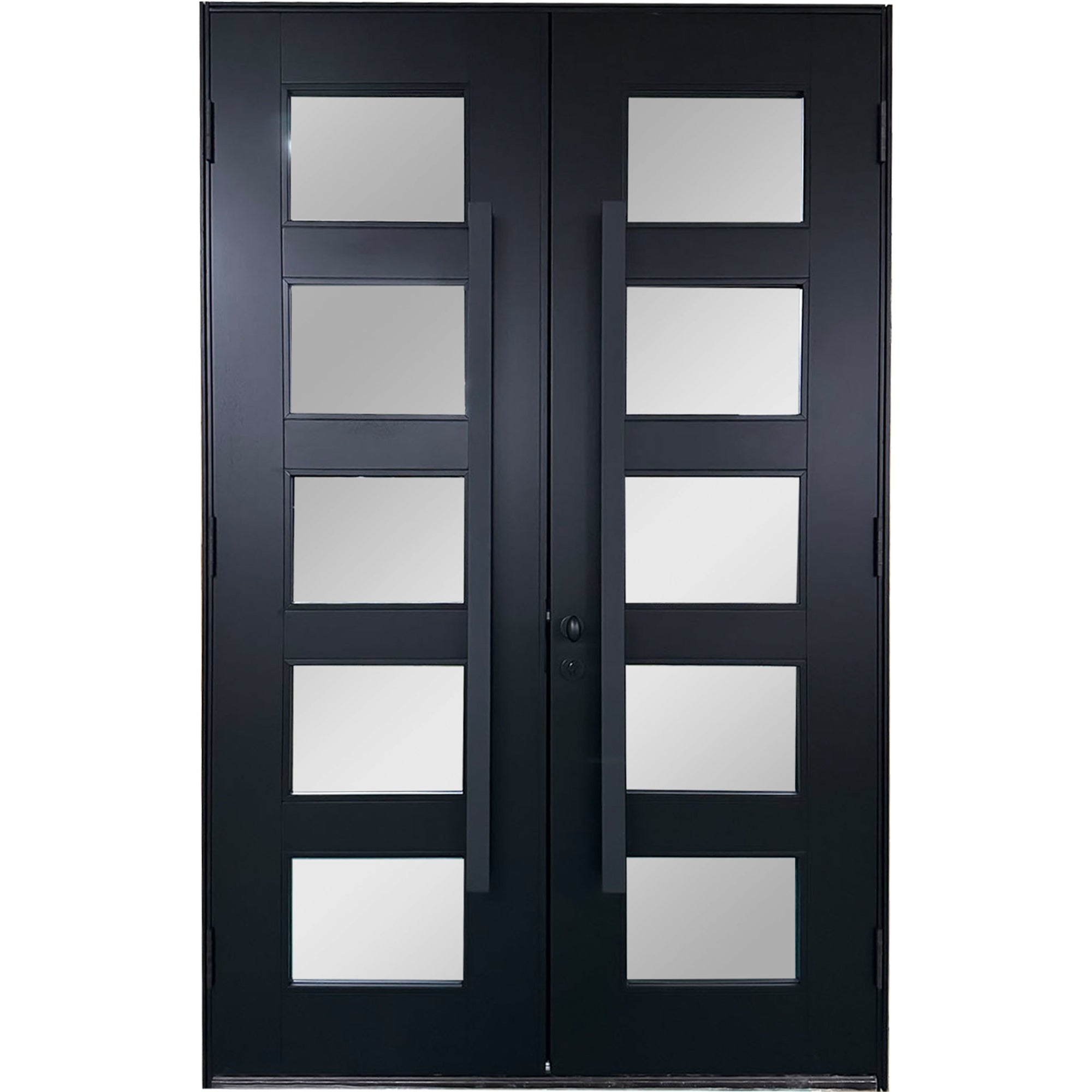 Modern Double Solid Wood Exterior Doors