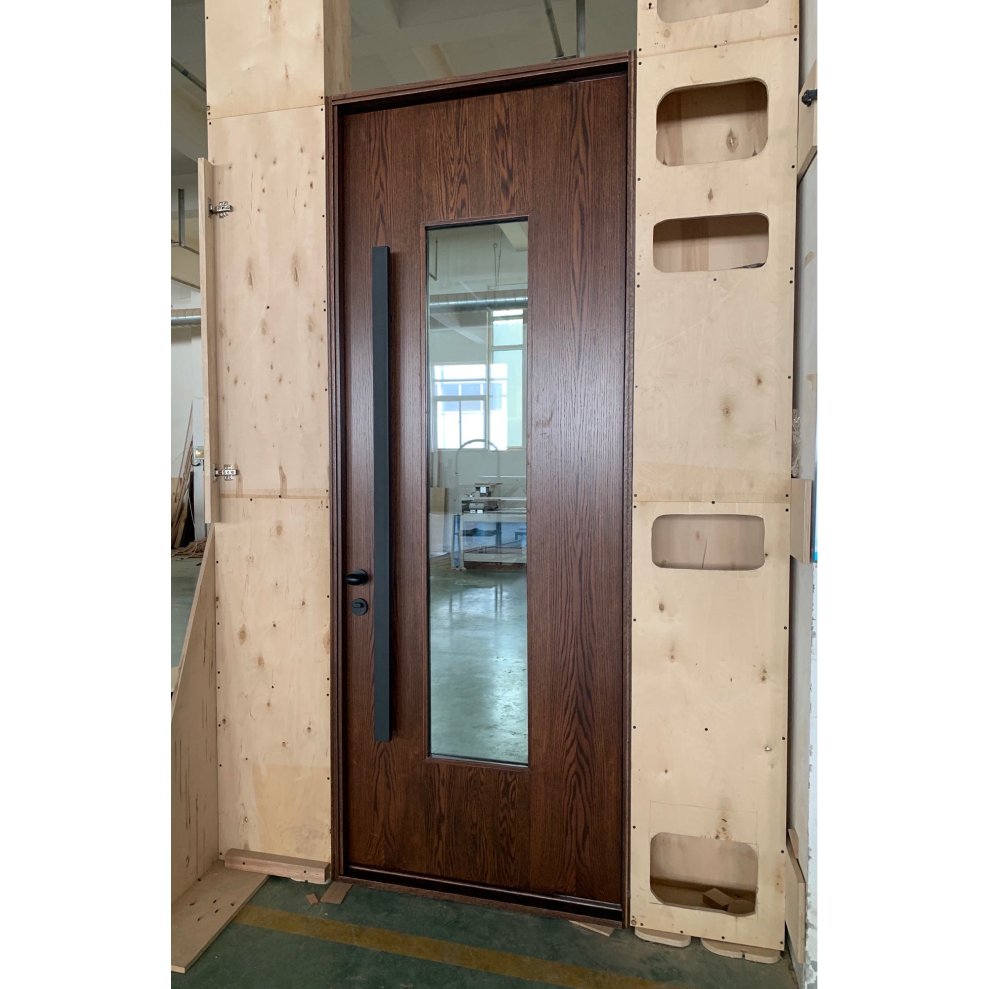 Exterior Red Oak Solid Wood Door