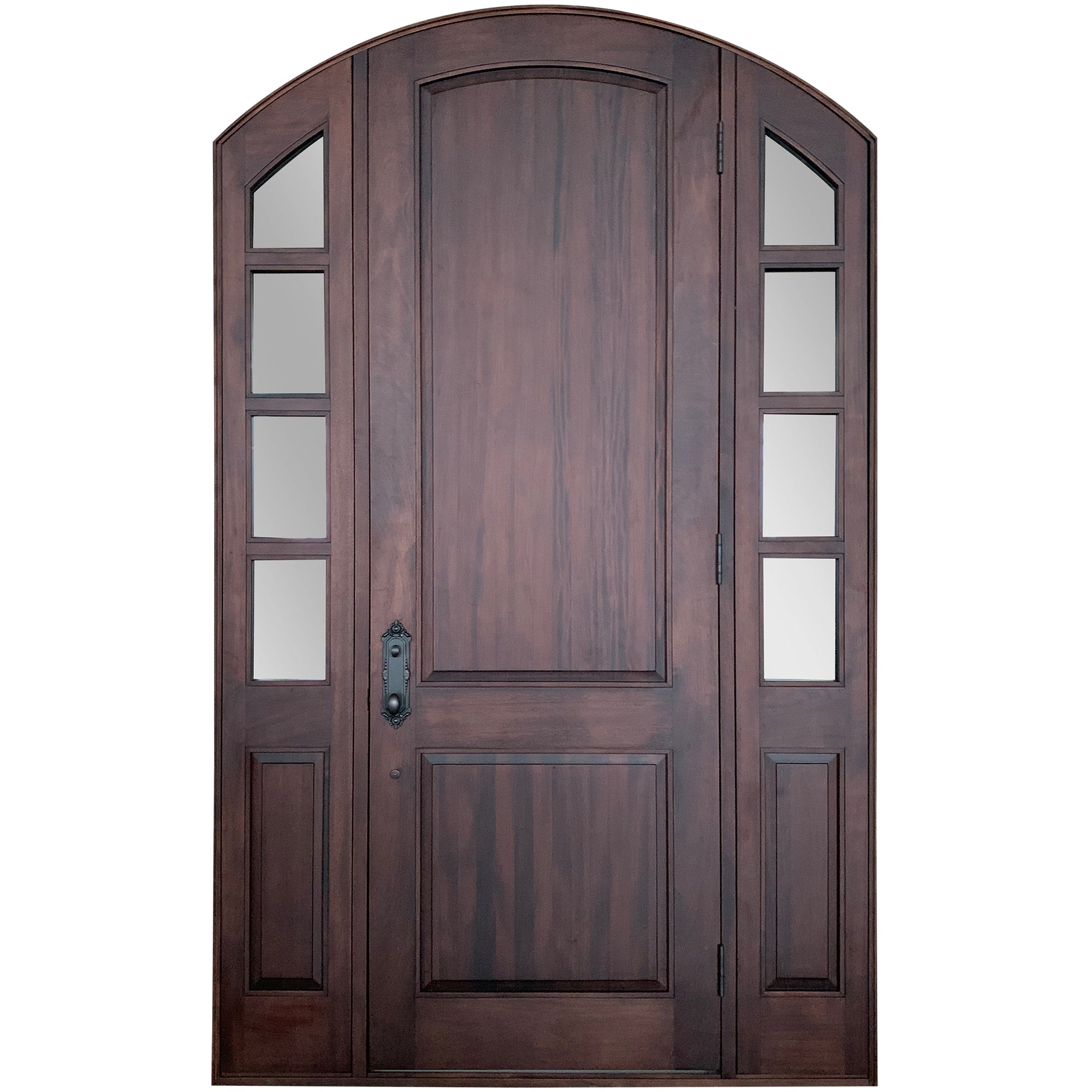 Arched Entry 2-Panel Solid Wood Door