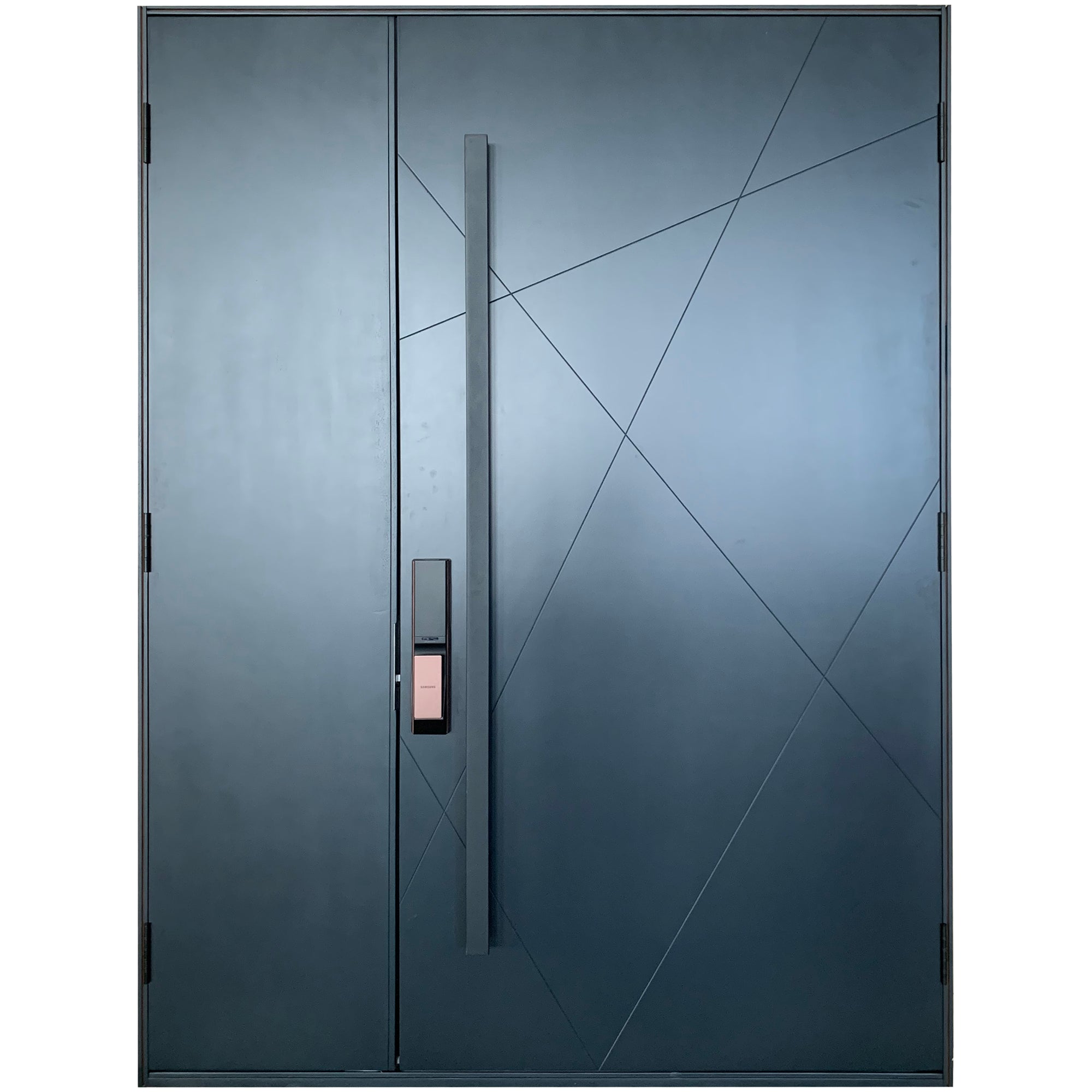 Modern Entry Wood Door With Sidelite