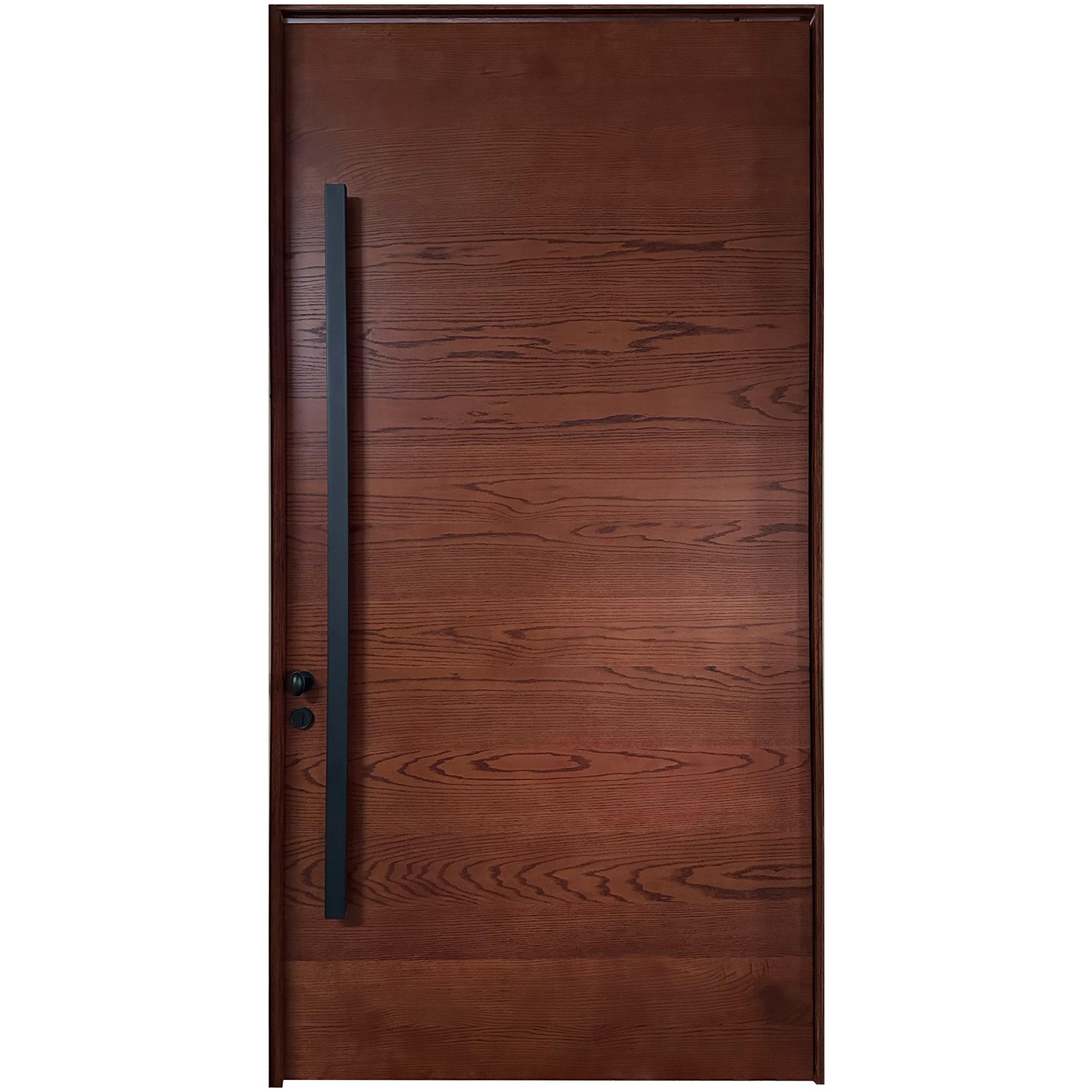 Red Oak Flush Entry Pivot Door