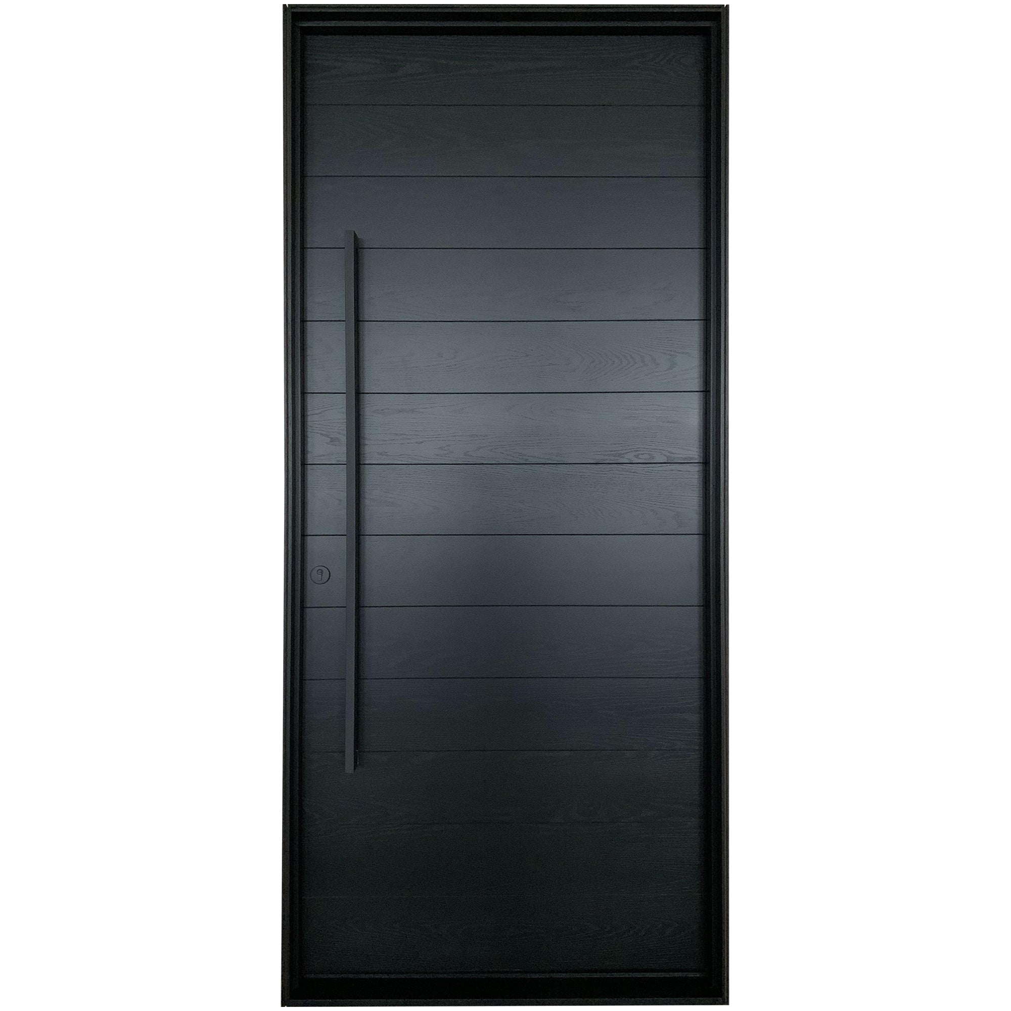 Contemporary Black Paint Wood Doors