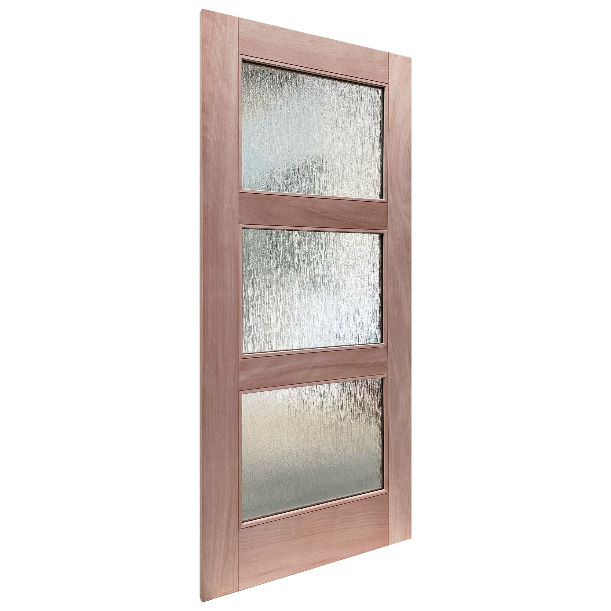 Mahogany Exterior Door With 3 Lite