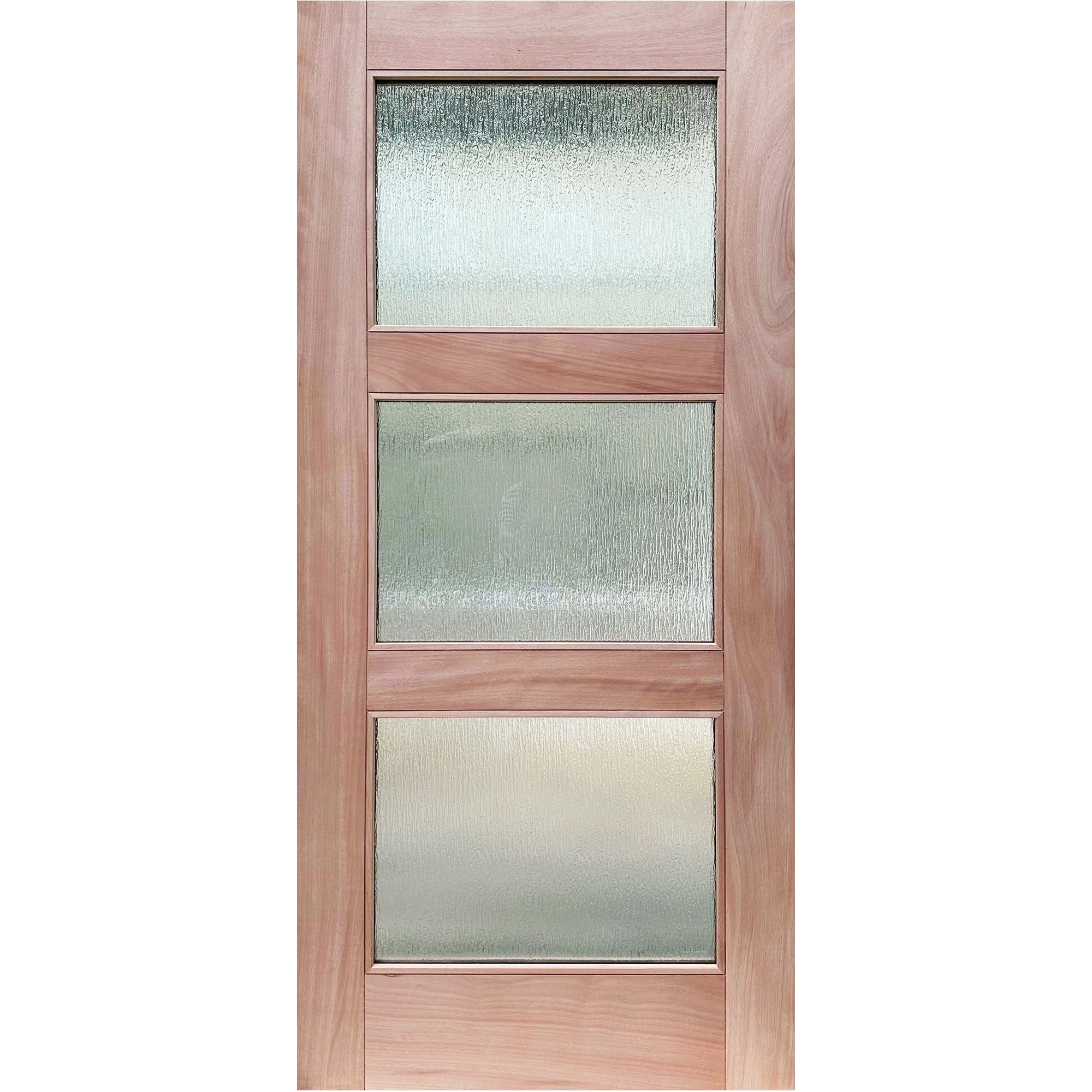 Mahogany Exterior Door With 3 Lite