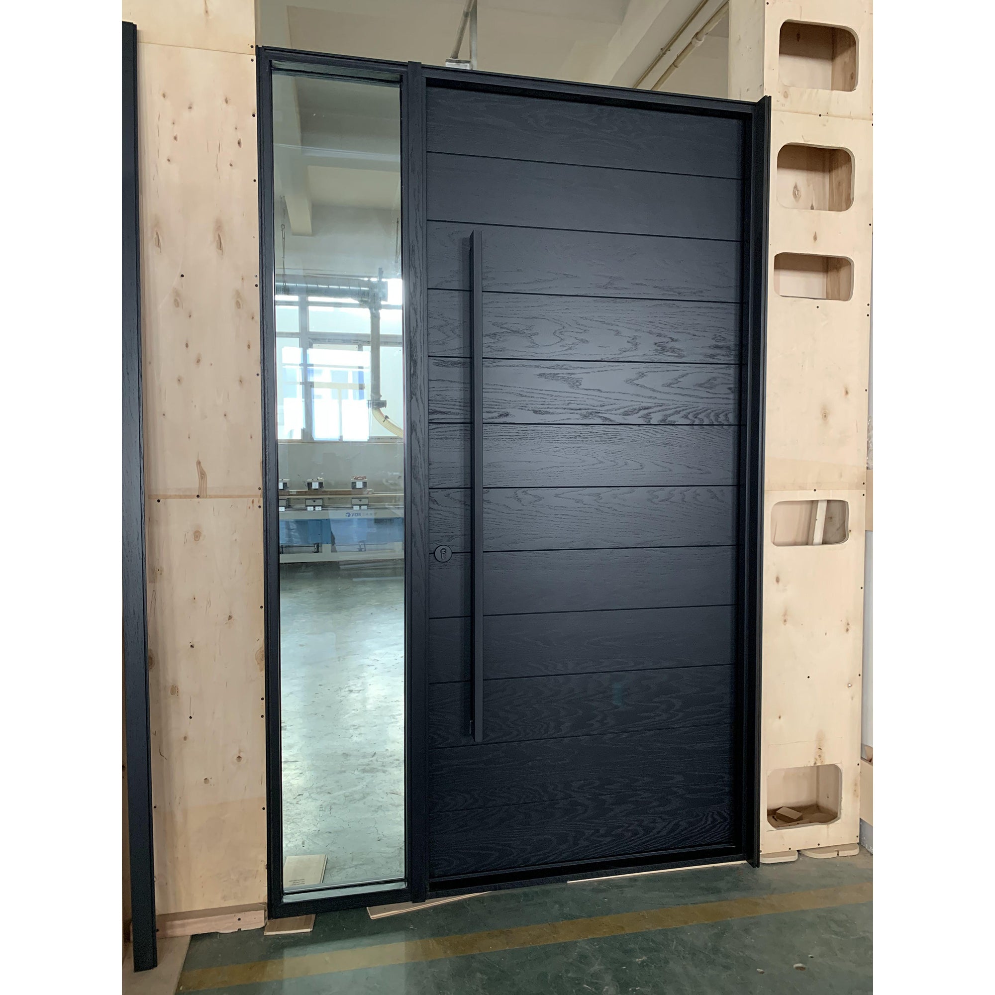 Exterior Glass Sidelite Wood Door