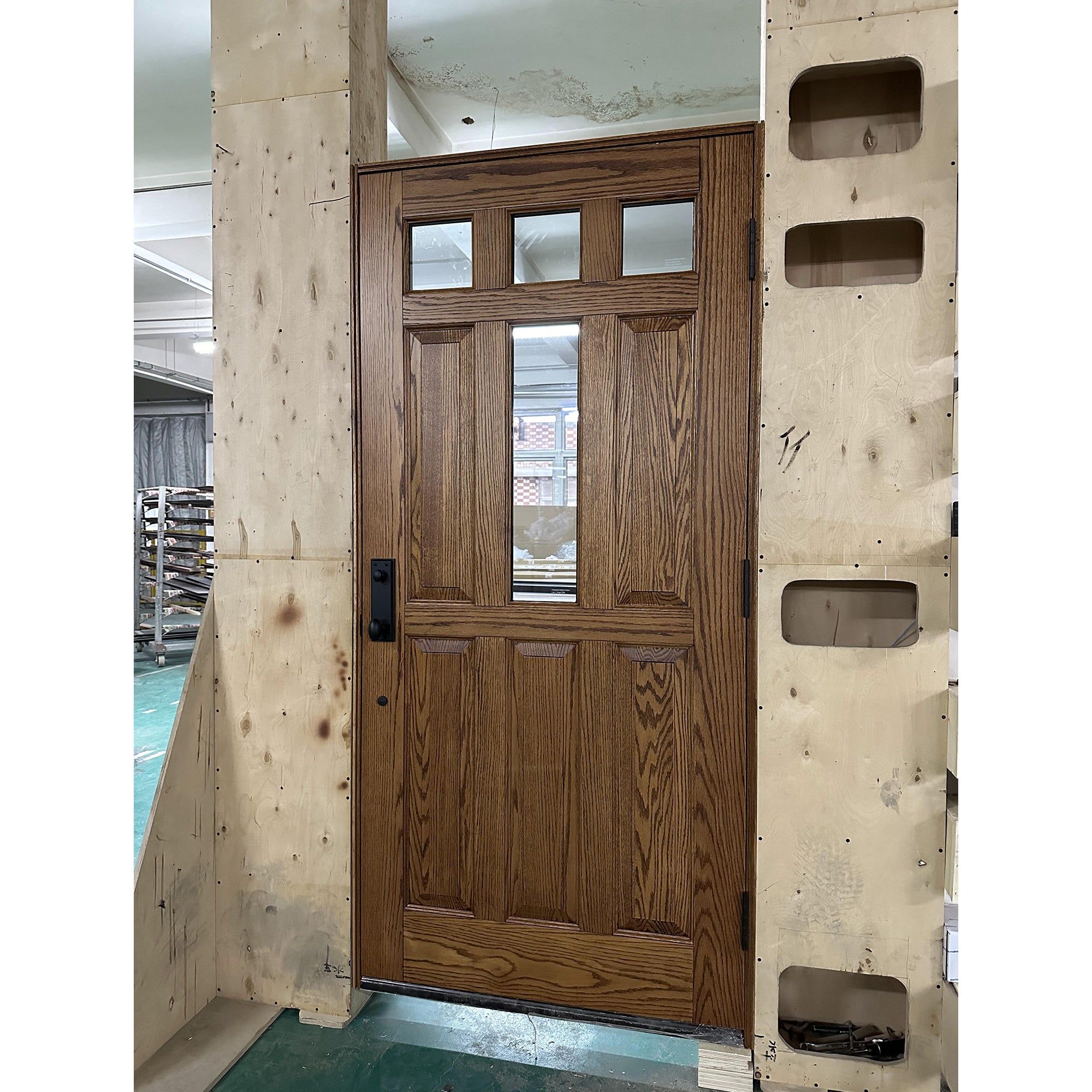 Red Oak Panel Front Door