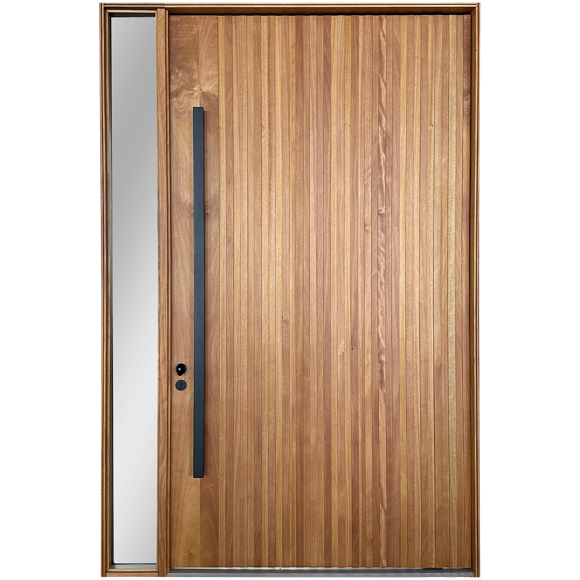 Flush Front Wood Door With Sidelite