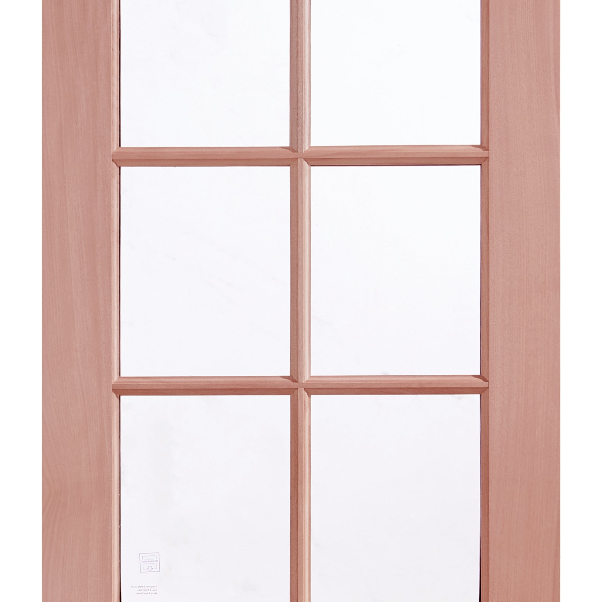 Unfinished Mahogany Exterior Door With 6 Lite