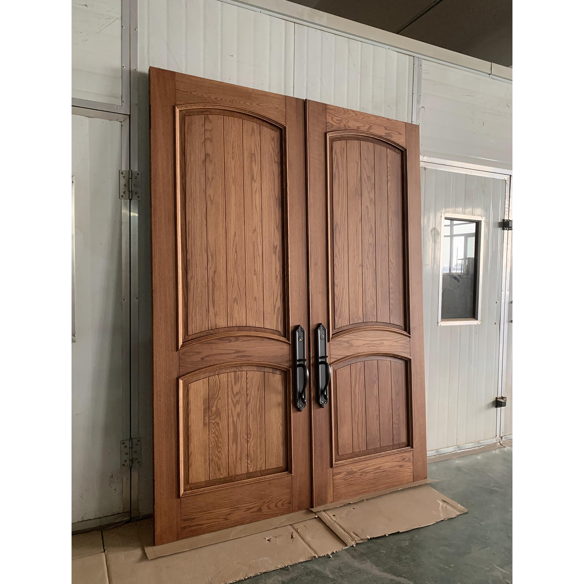 Panel Entry Red Oak Solid Wood Door