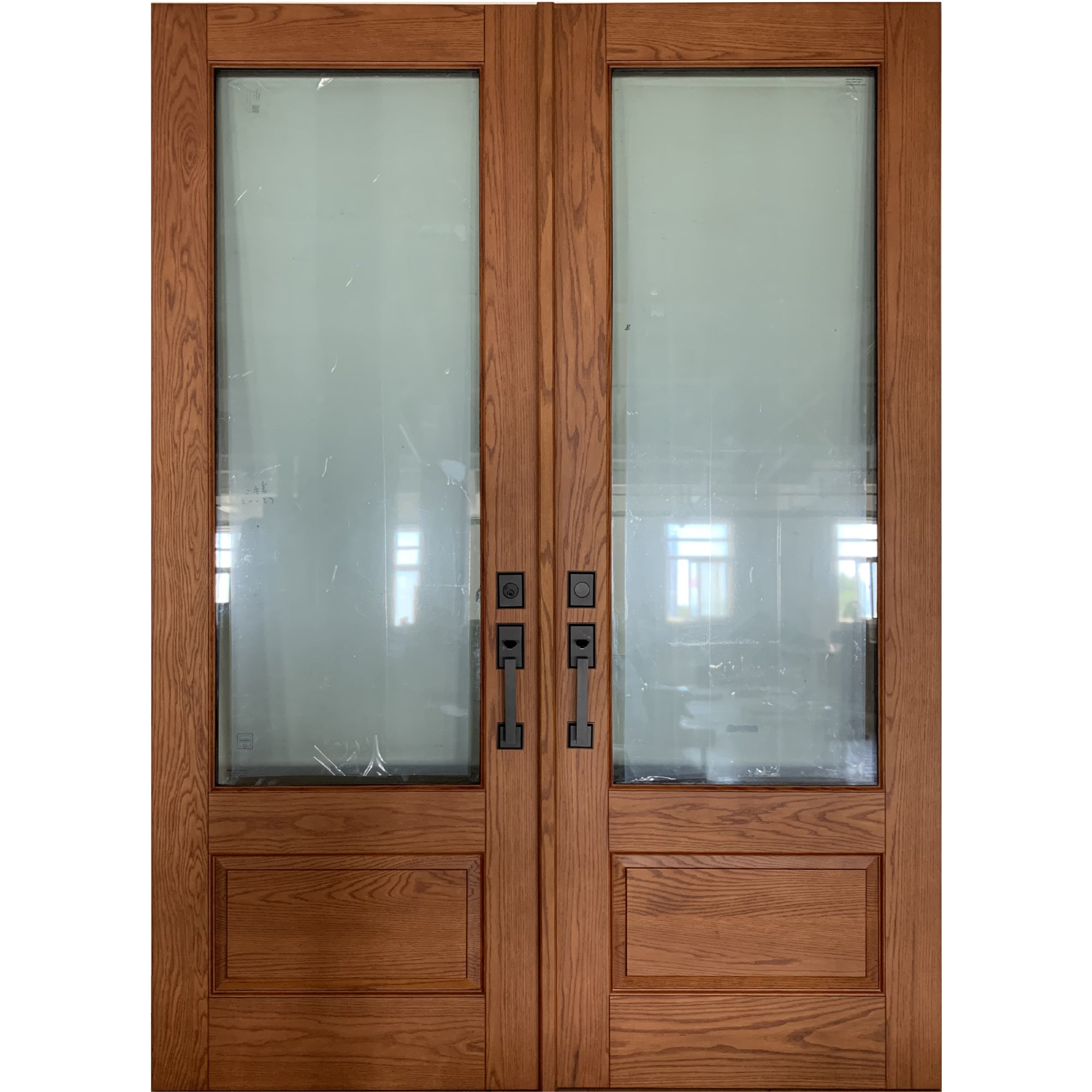 3/4 Lite Exterior Glass Wood Door