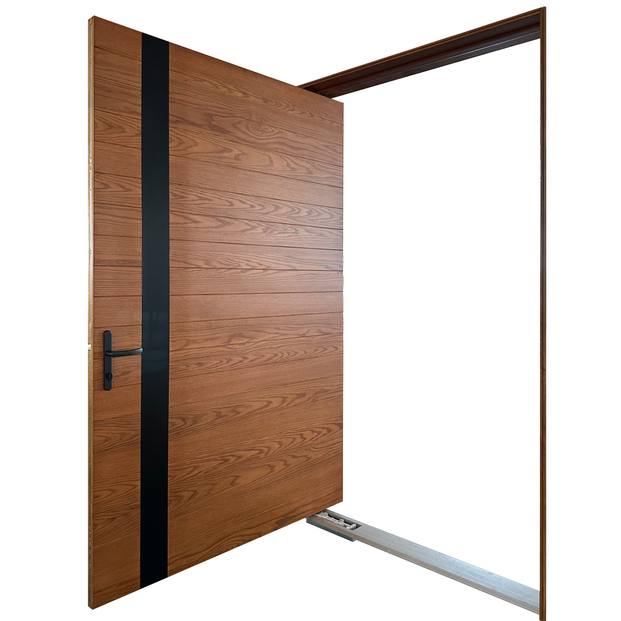 Contemporary Red Oak Pivot Solid Wood Door