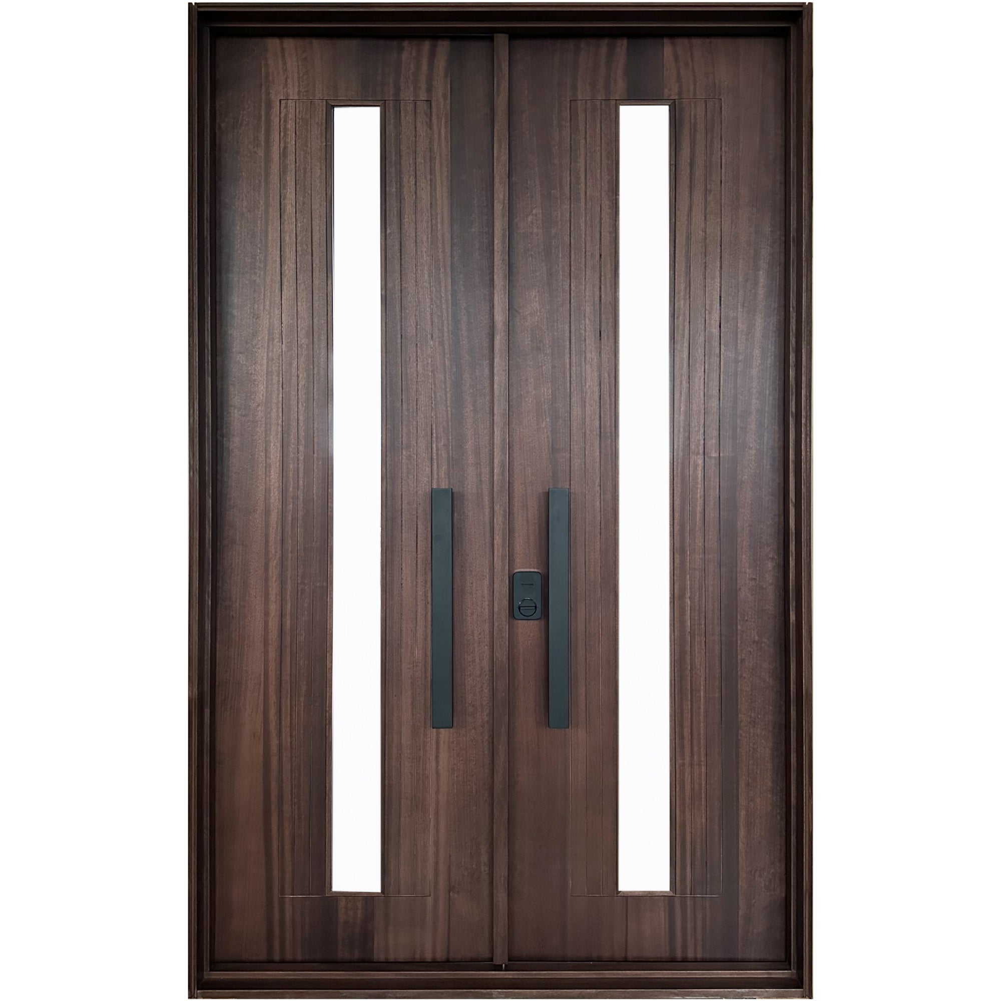 Double Contemporary Front Wood Door